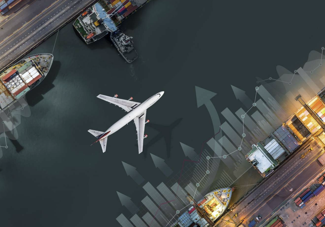Aviation and logistics connectivity showing Dubai's strategic position